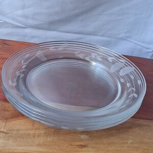 Princess House Glass Salad Plates 4